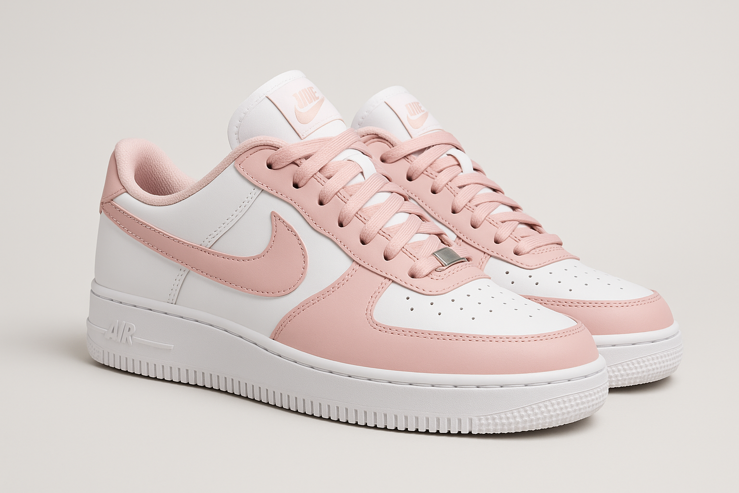 Professional pink sneaker advertisement